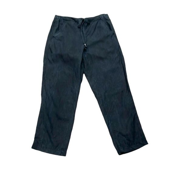 J.Crew black linen blend pull on seaside pants size small - Picture 1 of 9